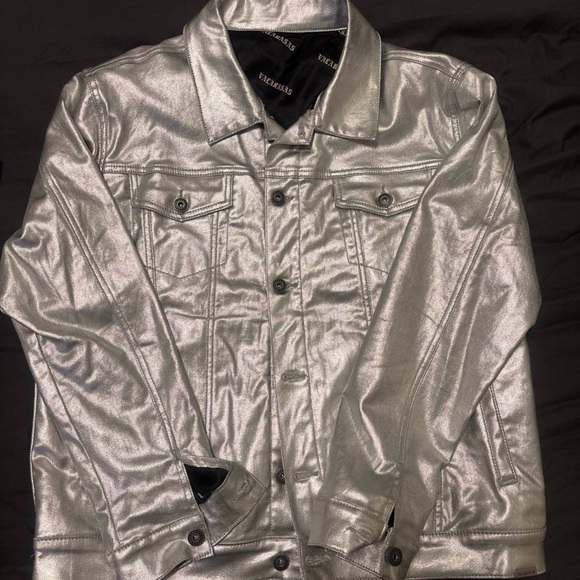 Valabasas Silver Wax Denim Jean 2 piece set - Picture 2 of 5